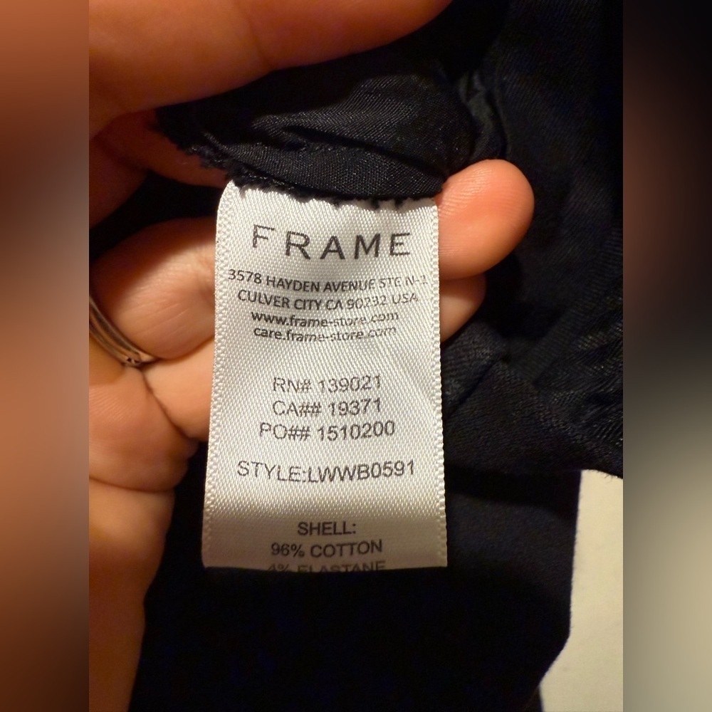 FRAME Le Crop Mini Boot Trousers Black Plus Size , size 16 - Picture 3 of 16
